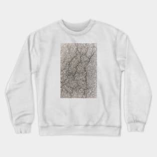 Cracked Asphalt Surface Crewneck Sweatshirt